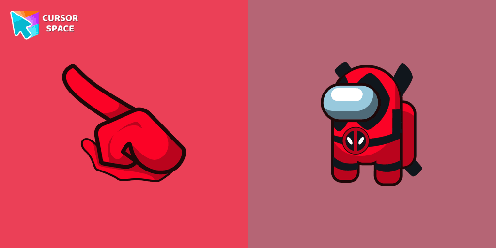 Among Us Deadpool Character cursor